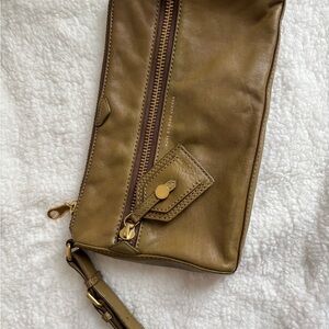 Marc by Marc Jacobs Olive Leather Wristlet Clutch